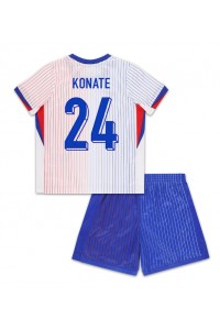 Fotbalové Dres Francie Ibrahima Konate #24 Dětské Venkovní Oblečení ME 2024 Krátký Rukáv (+ trenýrky)